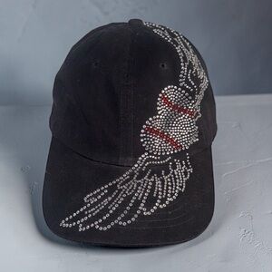 Decky rhinestone angel wing baseball cap